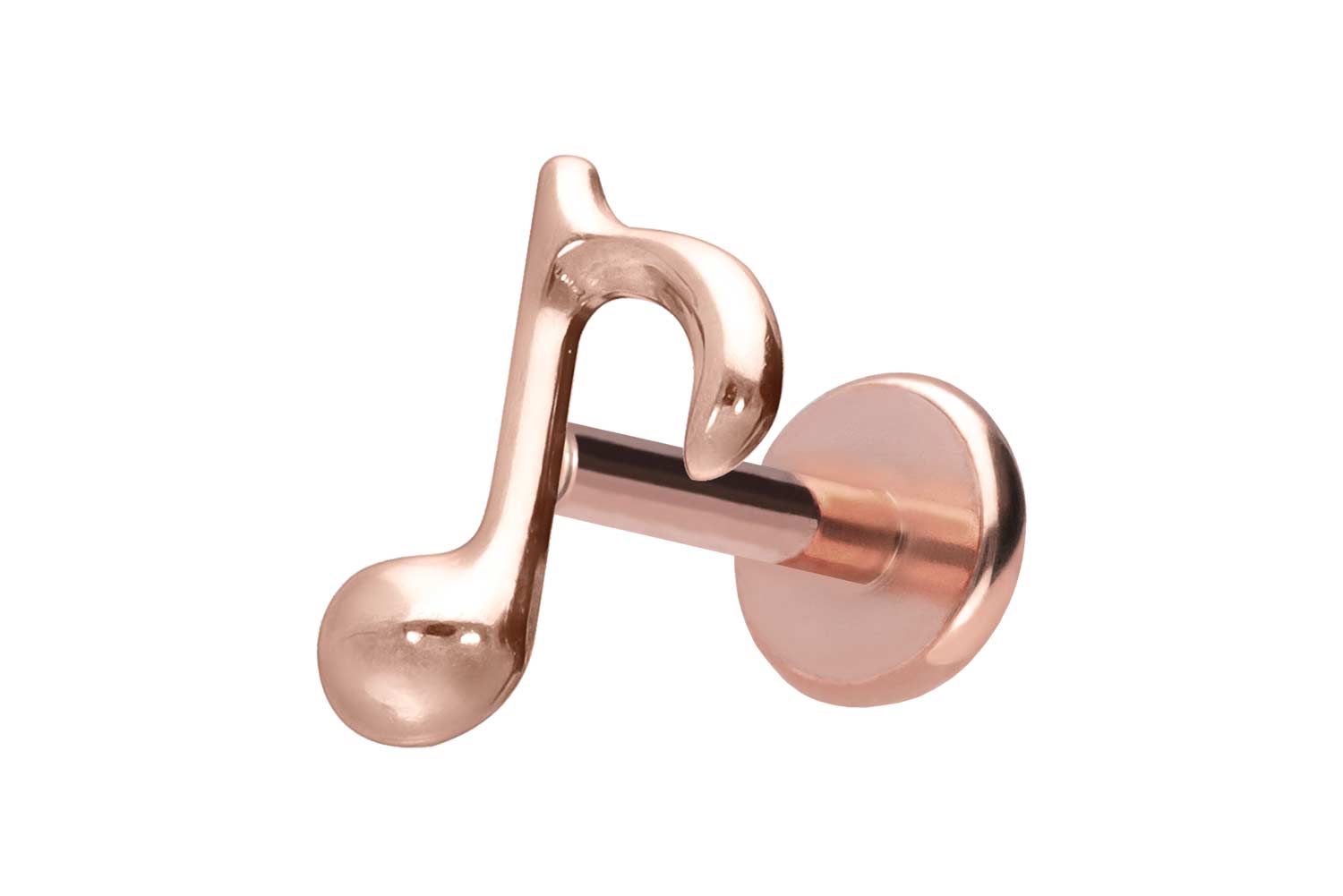 Titan Labret Piercing mit Push Fit ACHTELNOTE